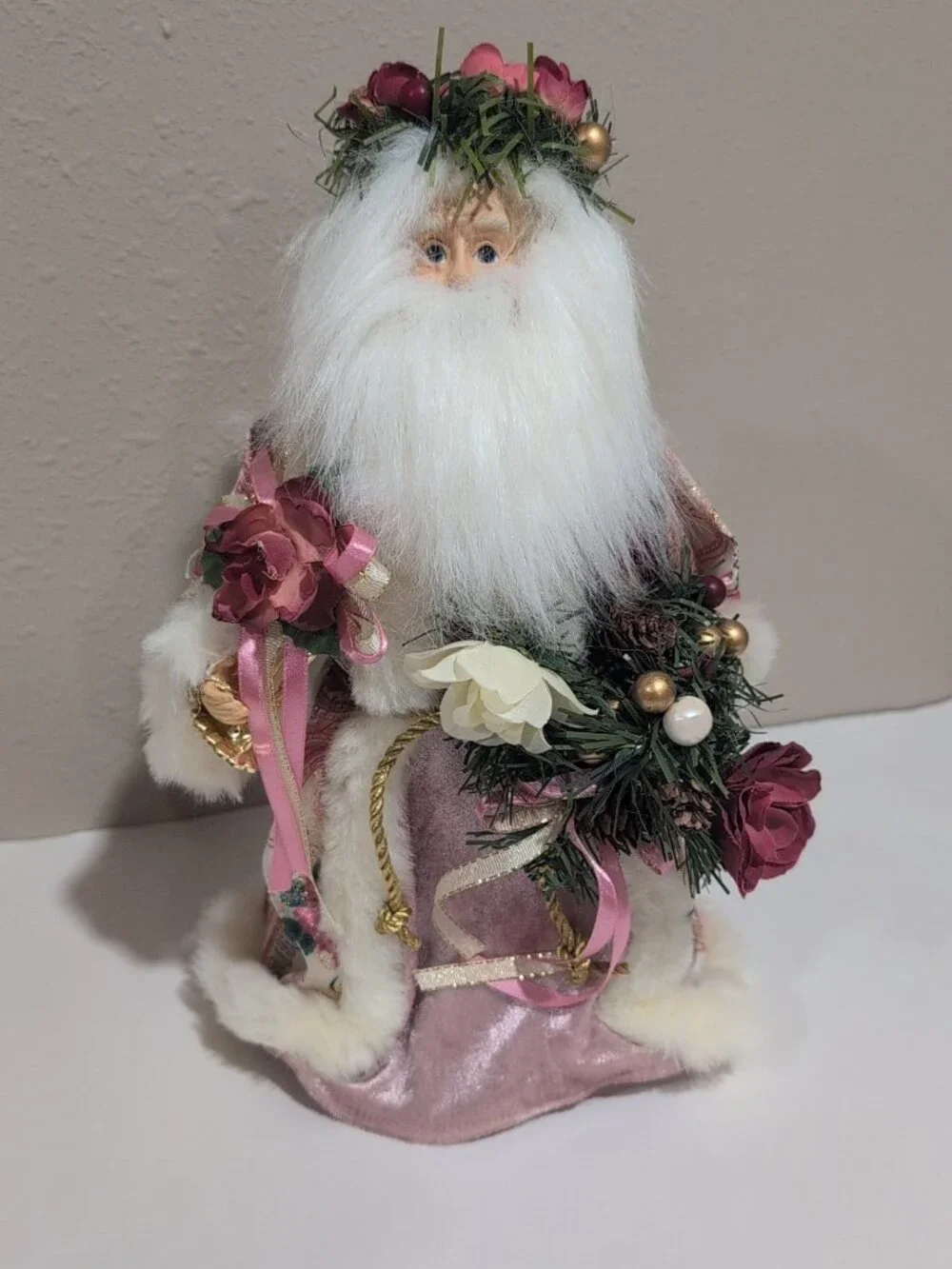 Vintage Santa Claus Table Top Or Tree Topper Decoration Kmart 12